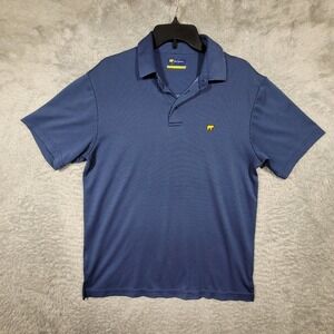 Jack Nicklaus Polo Shirt Mens Medium‎ Blue woven Golf Athletic